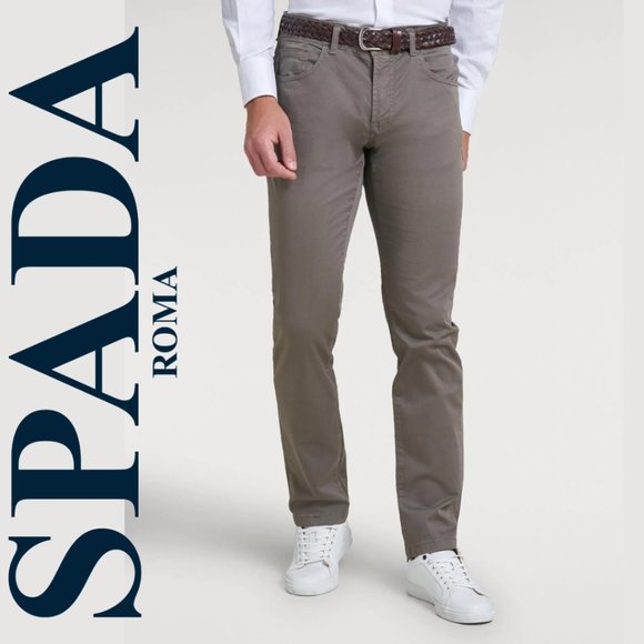 Spada Roma Italian Five Pocket Gabardine Trousers - Picture 1 of 12